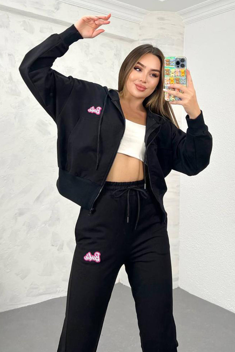 Kadın Barbie Baskılı Eşofman Takımı 3861-24