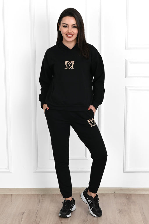 Kadın Baskılı Cepli Uzun Kollu Eşofman Takımı 3679-23