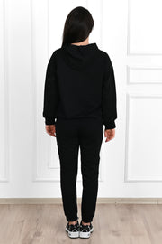 Kadın Baskılı Cepli Uzun Kollu Eşofman Takımı 3679-23