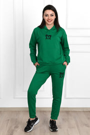 Kadın Baskılı Cepli Uzun Kollu Eşofman Takımı 3679-23