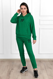 Kadın Baskılı Cepli Uzun Kollu Eşofman Takımı 3679-23