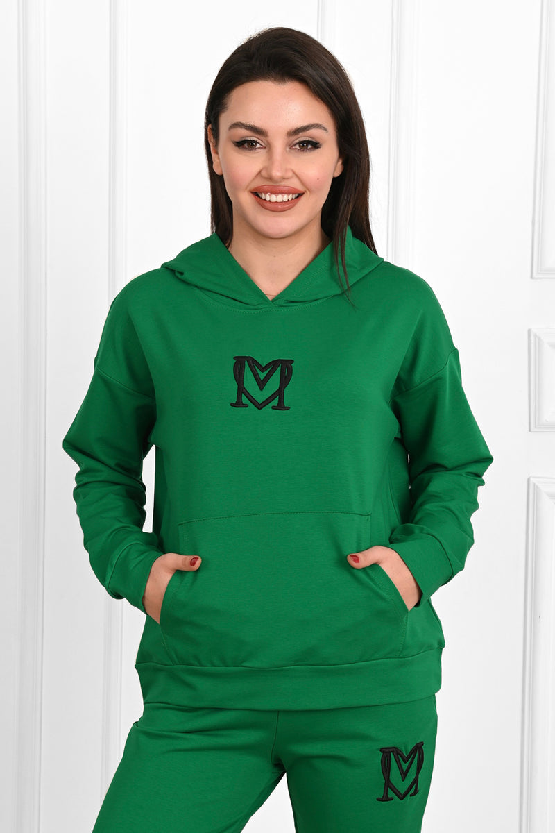 Kadın Baskılı Cepli Uzun Kollu Eşofman Takımı 3679-23