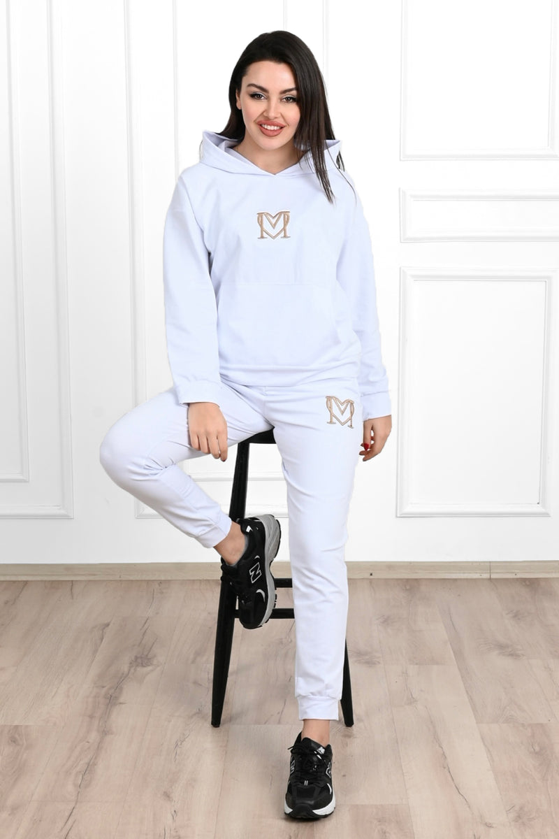 Kadın Baskılı Cepli Uzun Kollu Eşofman Takımı 3679-23