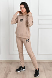 Kadın Baskılı Cepli Uzun Kollu Eşofman Takımı 3679-23