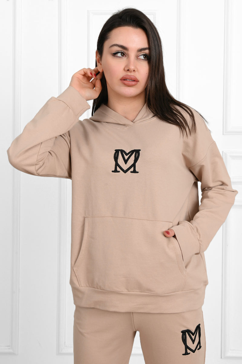 Kadın Baskılı Cepli Uzun Kollu Eşofman Takımı 3679-23