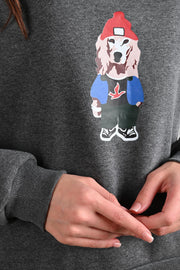 Kadın Baskılı Sweatshirt 1636-24