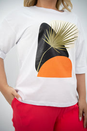 Kadın Büyük Beden Baskı Detaylı T-shirt Takım 8105-24