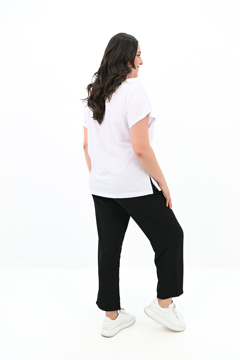 Kadın Büyük Beden Çiçek Baskı Detaylı Eşofman Takımı 8119-25