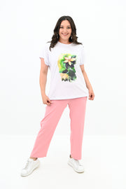 Kadın Büyük Beden Çiçek Baskı Detaylı Eşofman Takımı 8119-25