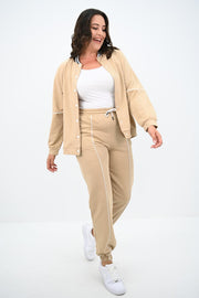 Kadın Büyük Beden Çıtçıt Kapama Detaylı Eşofman Takımı 8132-25