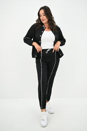 Kadın Büyük Beden Çıtçıt Kapama Detaylı Eşofman Takımı 8132-25