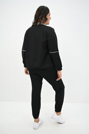 Kadın Büyük Beden Çıtçıt Kapama Detaylı Eşofman Takımı 8132-25