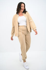 Kadın Büyük Beden Çıtçıt Kapama Detaylı Eşofman Takımı 8132-25