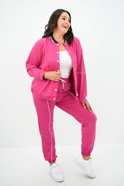 Kadın Büyük Beden Çıtçıt Kapama Detaylı Eşofman Takımı 8132-25