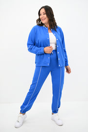 Kadın Büyük Beden Çıtçıt Kapama Detaylı Eşofman Takımı 8132-25