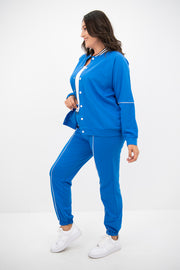 Kadın Büyük Beden Çıtçıt Kapama Detaylı Eşofman Takımı 8132-25