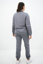 Kadın Büyük Beden Çıtçıt Kapama Detaylı Eşofman Takımı 8132-25