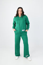 Kadın Büyük Beden Etiket Detaylı Kapüşonlu Eşofman Takımı 8077-24
