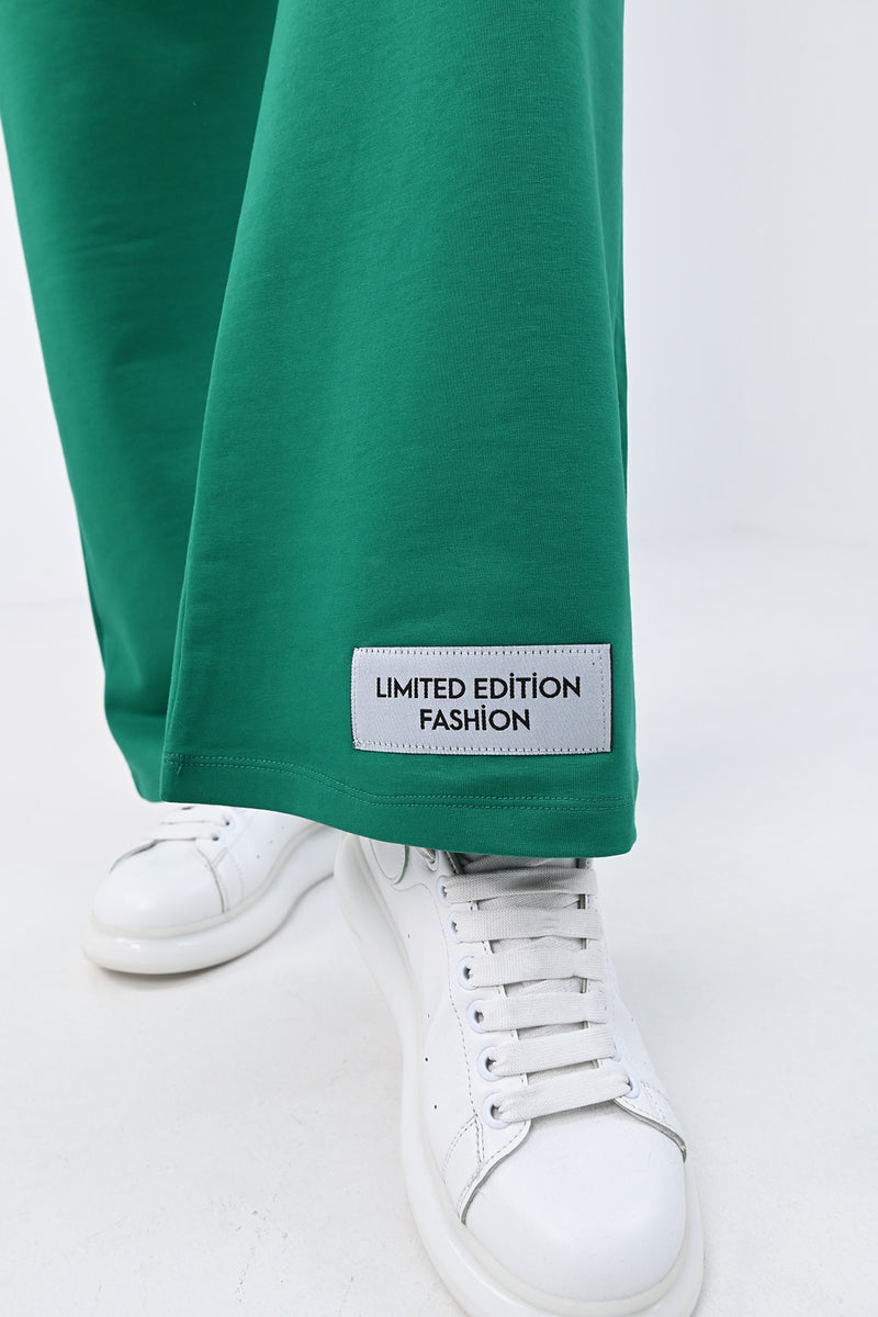 Kadın Büyük Beden Etiket Detaylı Kapüşonlu Eşofman Takımı 8077-24