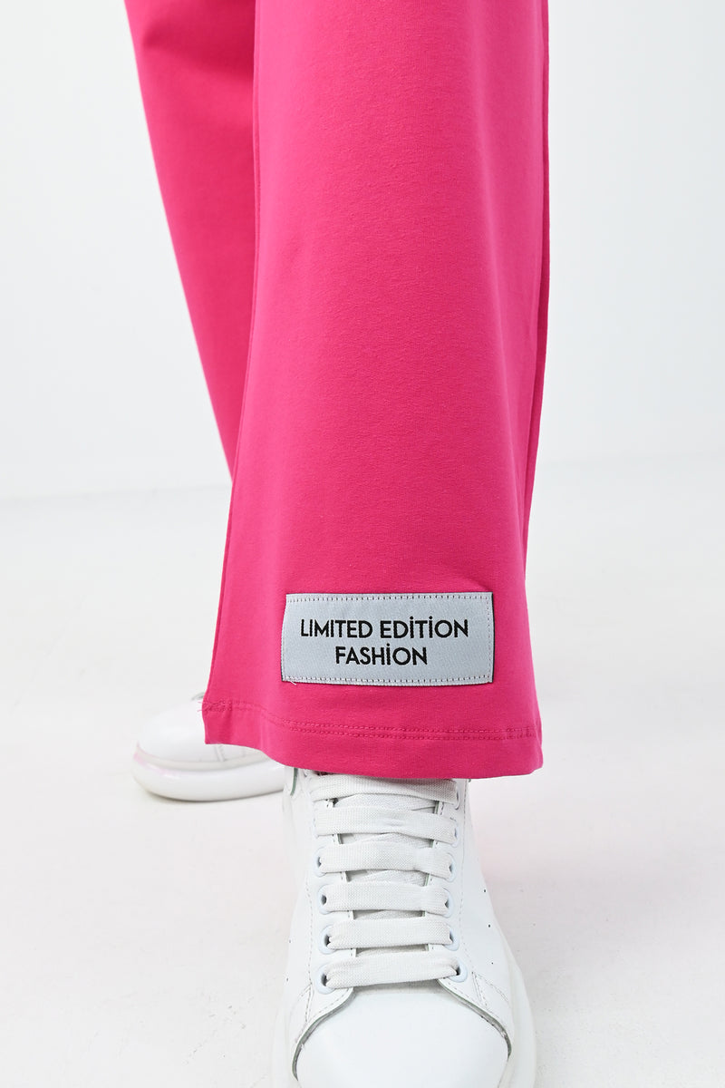 Kadın Büyük Beden Etiket Detaylı Kapüşonlu Eşofman Takımı 8077-24