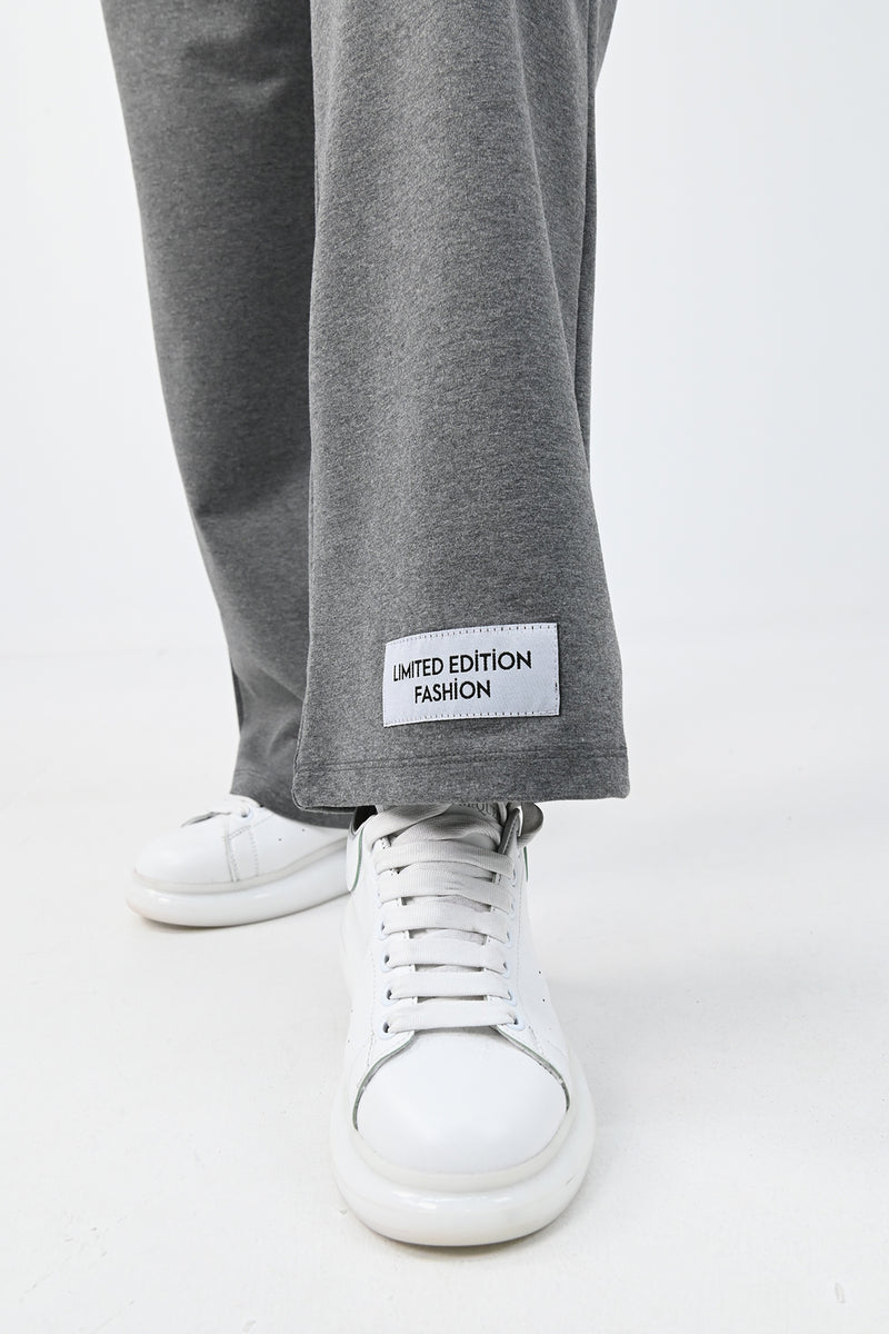 Kadın Büyük Beden Etiket Detaylı Kapüşonlu Eşofman Takımı 8077-24