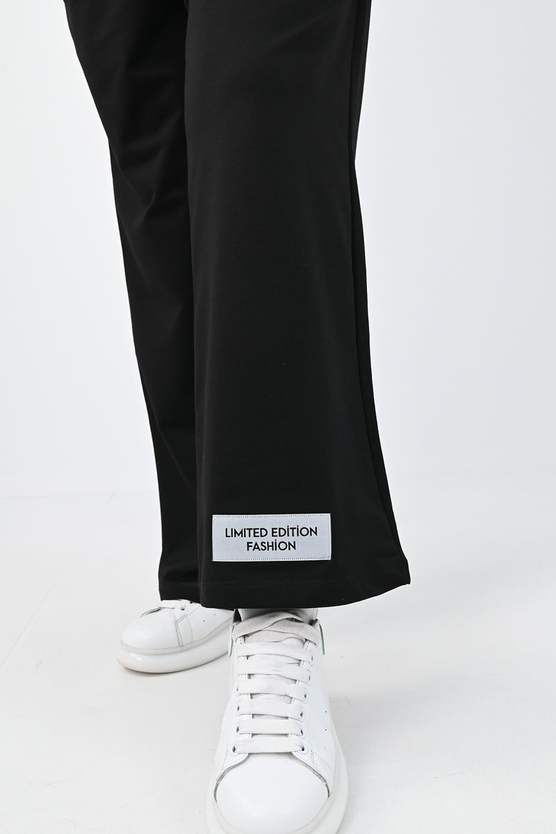 Kadın Büyük Beden Etiket Detaylı Kapüşonlu Eşofman Takımı 8077-24