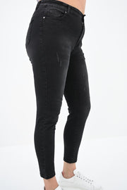 Kadın Büyük Beden Füme Jean Pantolon 6188-23