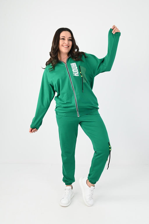 Kadın Büyük Beden Harmony Baskı Detaylı Eşofman Takımı 8079-24