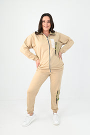 Kadın Büyük Beden Harmony Baskı Detaylı Eşofman Takımı 8079-24