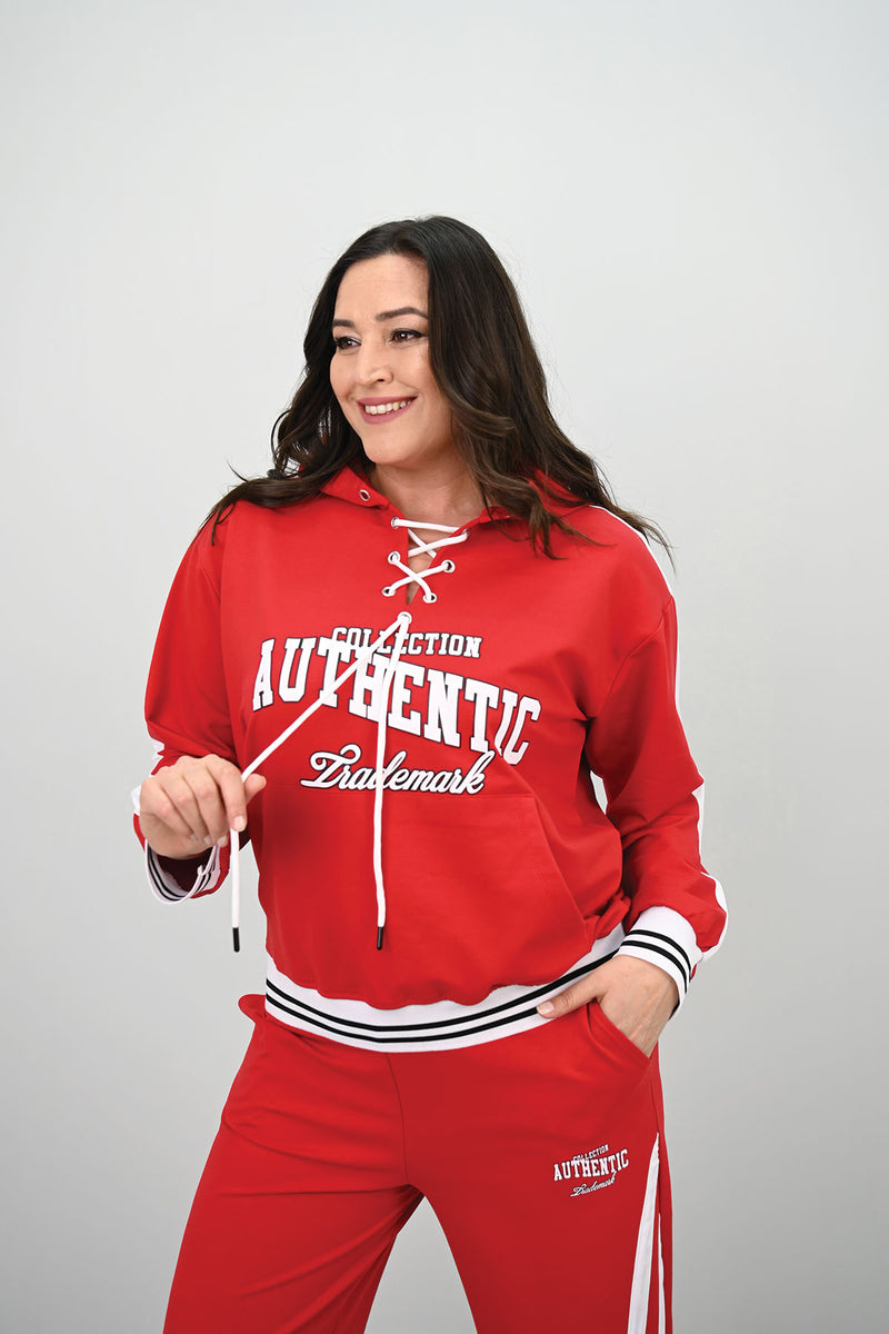 Kadın Büyük Beden Kordonlu Bol Paça Eşofman Takımı 8164-25