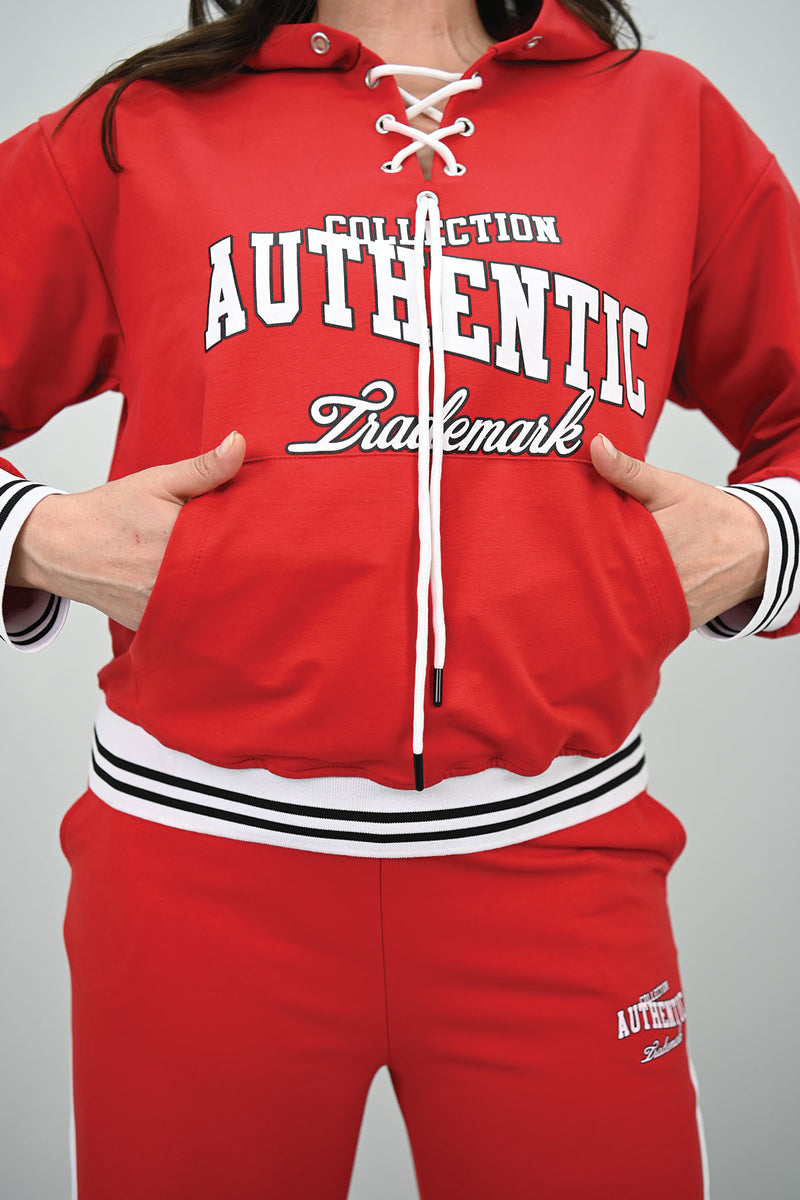 Kadın Büyük Beden Kordonlu Bol Paça Eşofman Takımı 8164-25