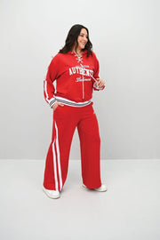 Kadın Büyük Beden Kordonlu Bol Paça Eşofman Takımı 8164-25