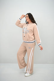 Kadın Büyük Beden Kordonlu Bol Paça Eşofman Takımı 8164-25