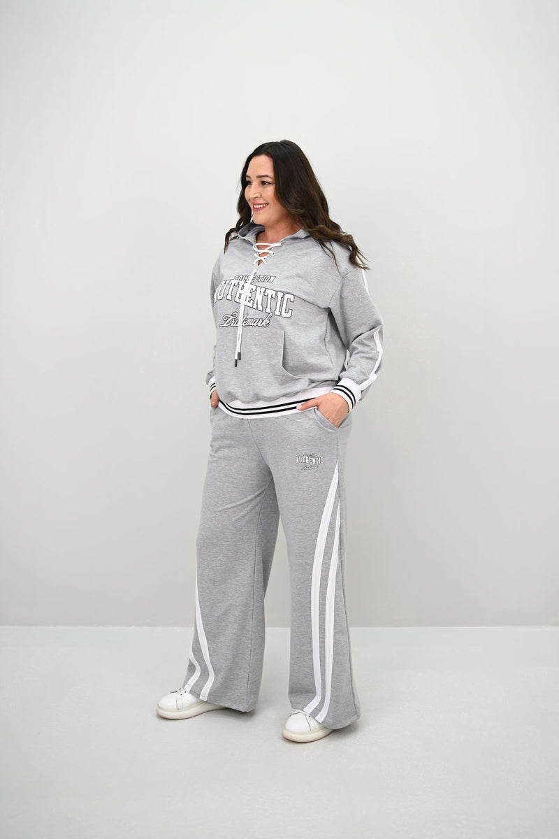 Kadın Büyük Beden Kordonlu Bol Paça Eşofman Takımı 8164-25