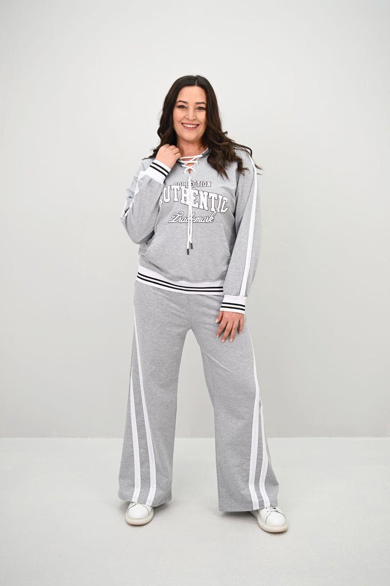 Kadın Büyük Beden Kordonlu Bol Paça Eşofman Takımı 8164-25