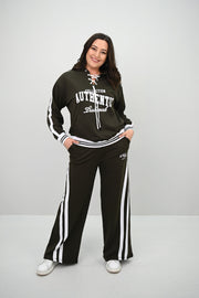 Kadın Büyük Beden Kordonlu Bol Paça Eşofman Takımı 8164-25