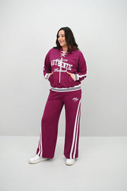 Kadın Büyük Beden Kordonlu Bol Paça Eşofman Takımı 8164-25