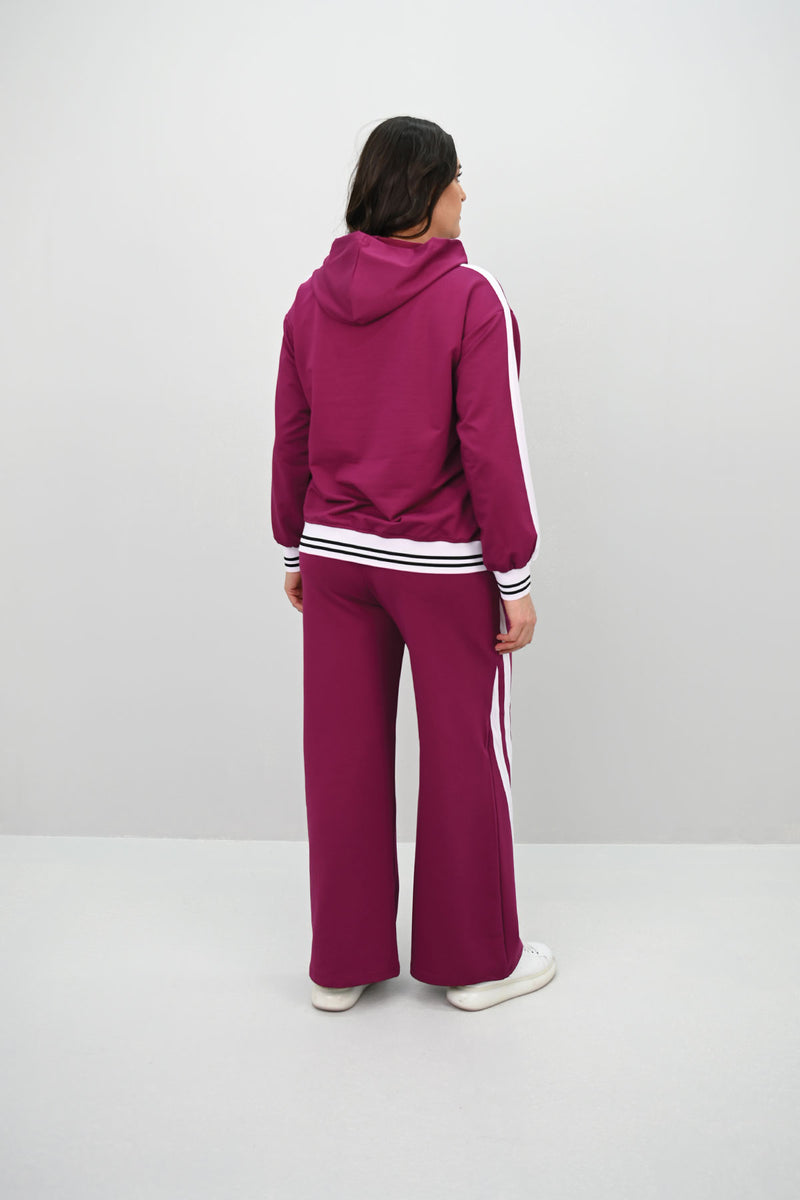 Kadın Büyük Beden Kordonlu Bol Paça Eşofman Takımı 8164-25