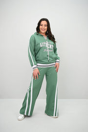 Kadın Büyük Beden Kordonlu Bol Paça Eşofman Takımı 8164-25