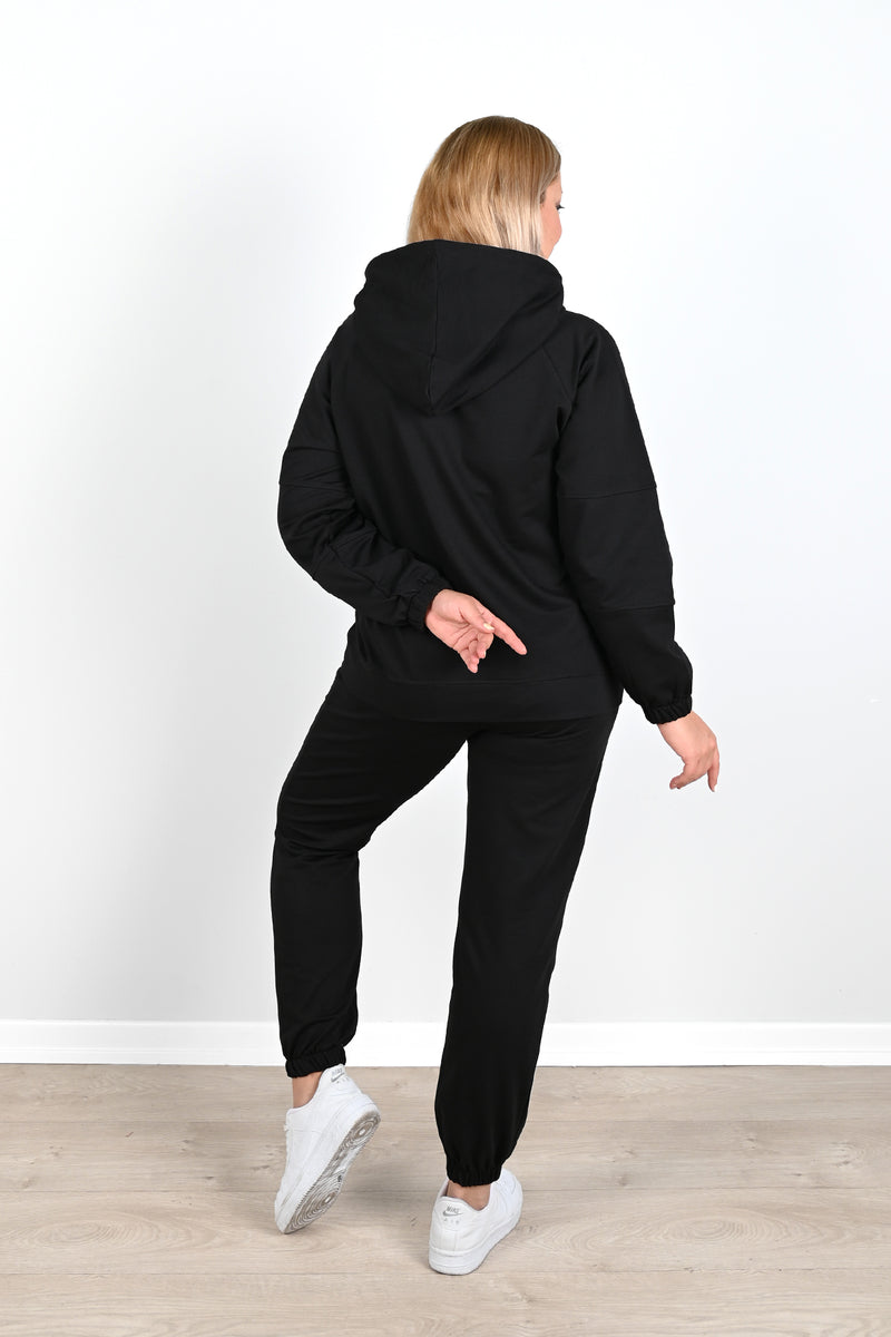 Kadın Büyük Beden Lastikli Eşofman Takımı 8044-24