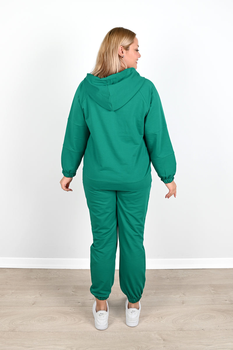 Kadın Büyük Beden Lastikli Eşofman Takımı 8044-24