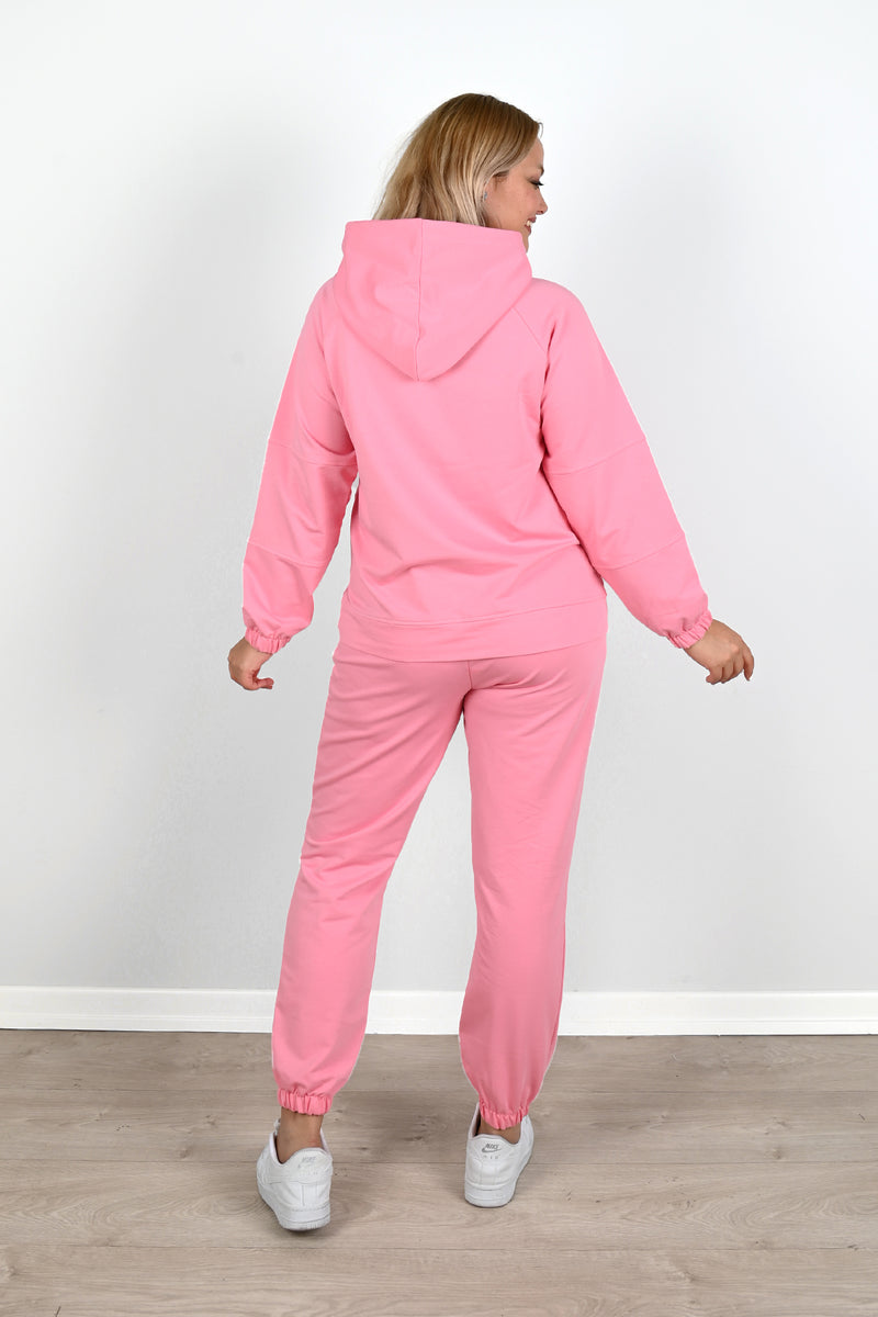 Kadın Büyük Beden Lastikli Eşofman Takımı 8044-24