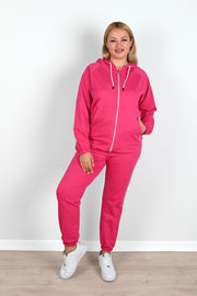 Kadın Büyük Beden Lastikli Eşofman Takımı 8044-24