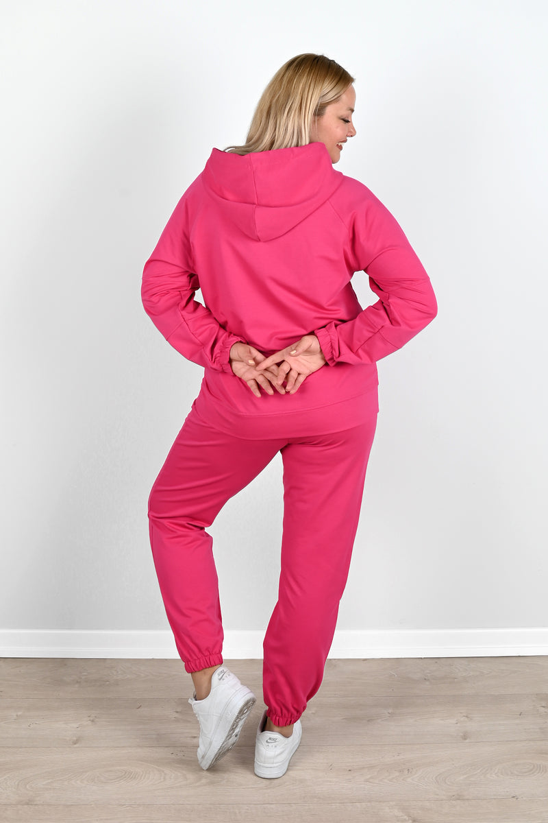 Kadın Büyük Beden Lastikli Eşofman Takımı 8044-24