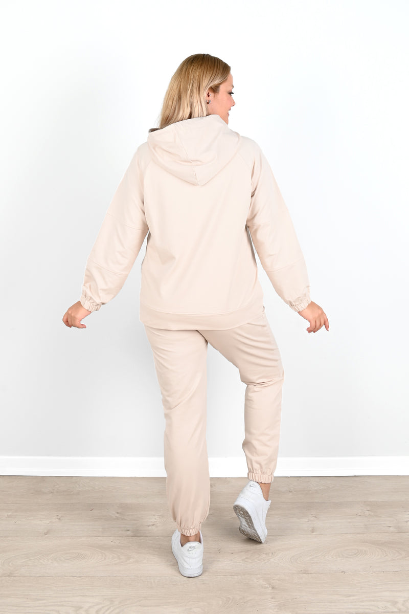 Kadın Büyük Beden Lastikli Eşofman Takımı 8044-24