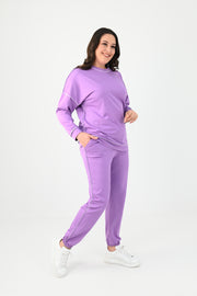 Kadın Büyük Beden Ters Dikişli Eşofman Takımı 8082