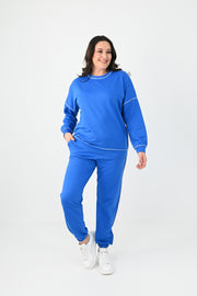 Kadın Büyük Beden Ters Dikişli Eşofman Takımı 8082