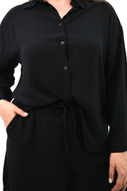 Kadın Büyük Beden Uzun Kollu Şortlu İkili Takım 8127-25