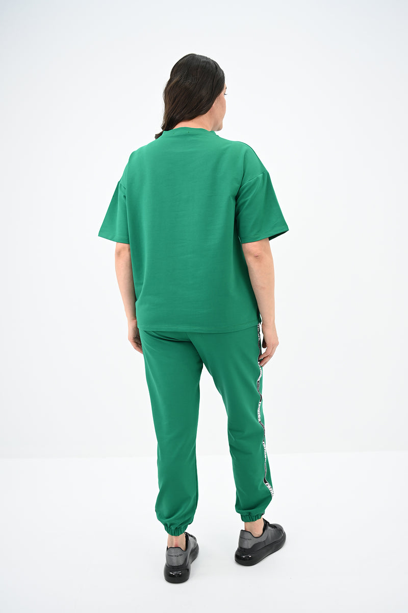 Kadın Büyük Beden Yan Şerit Detaylı Eşofman Takımı 8088-24