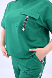 Kadın Büyük Beden Yan Şerit Detaylı Eşofman Takımı 8088-24